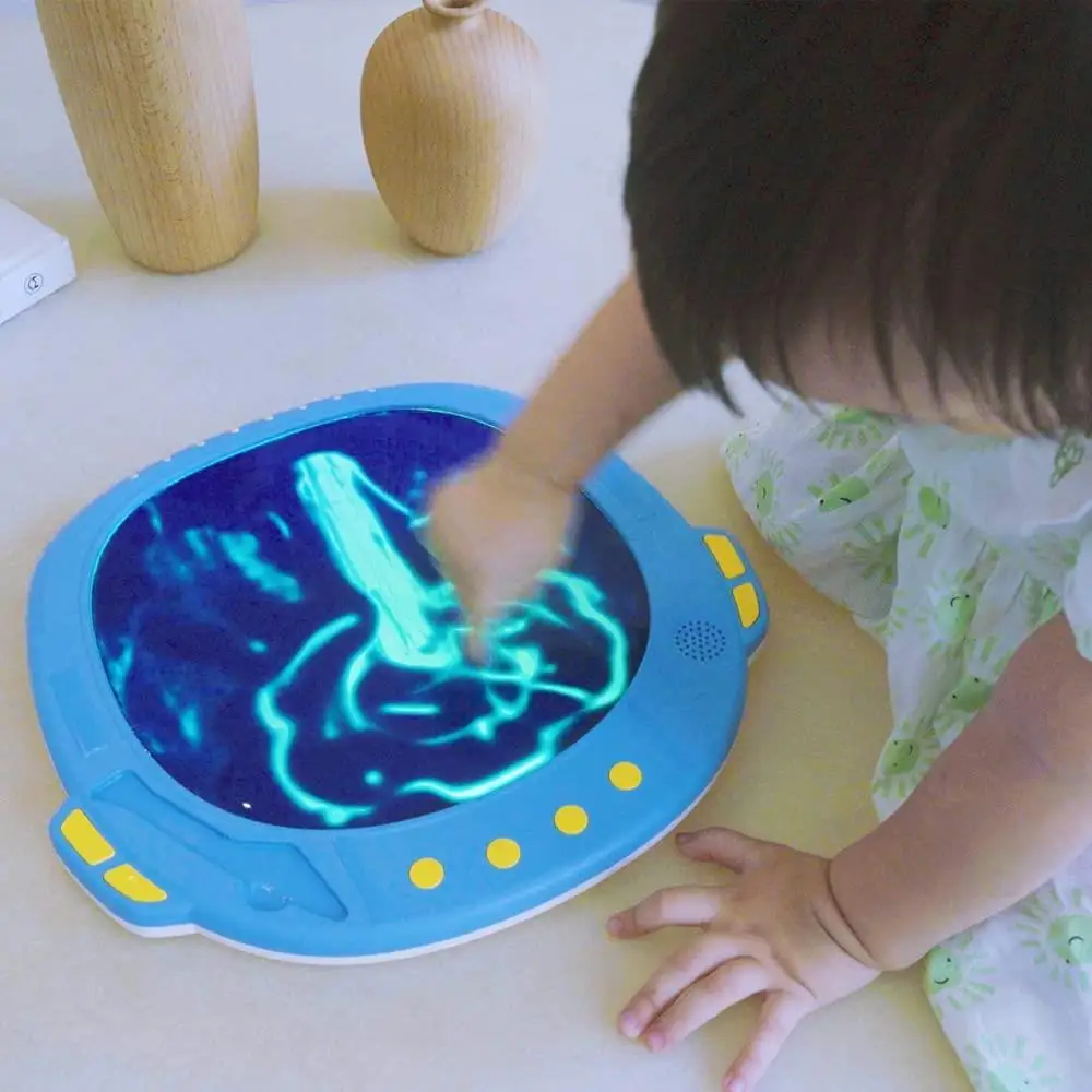 Дружественный для детей беспорядочный RGB свет Doodle Art DIY живопись гелевая музыкальная доска для рисования