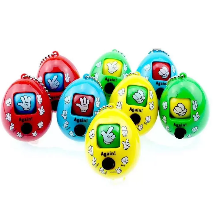 Funny Guess Boxing Face Changing Keychain Pendant Rock Paper Scissors Play Guessing Egg Toy For Family Game