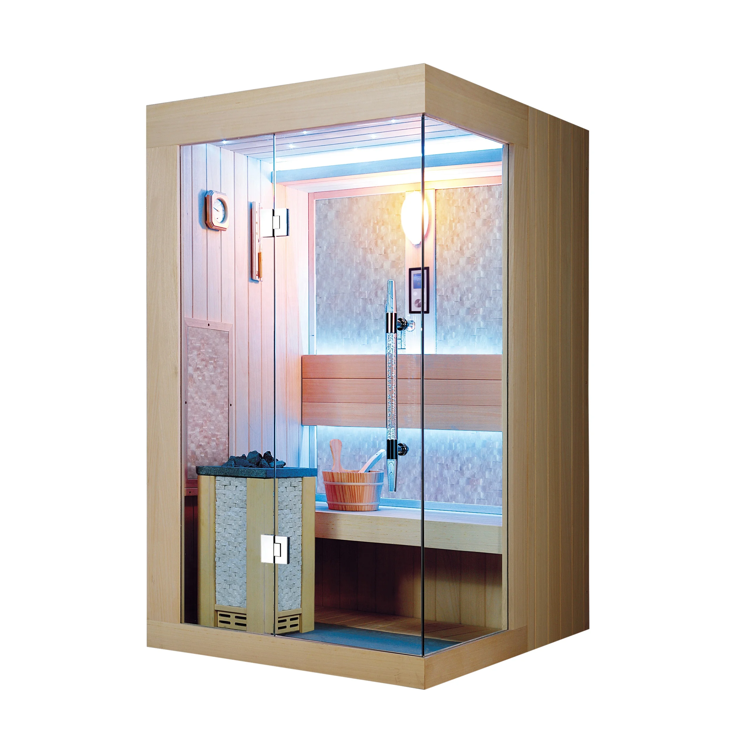 MEXDA Wood Dry Steam Sauna Room Indoor Bath Traditional Sauna House 2 People Sauna Bath Price WS-1252C