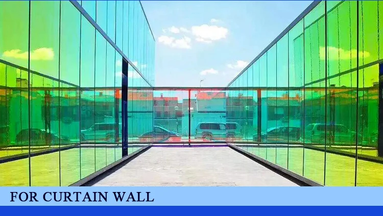 4mm 5,mm 6mm dichroic glass colorful decorative glass manufacturer