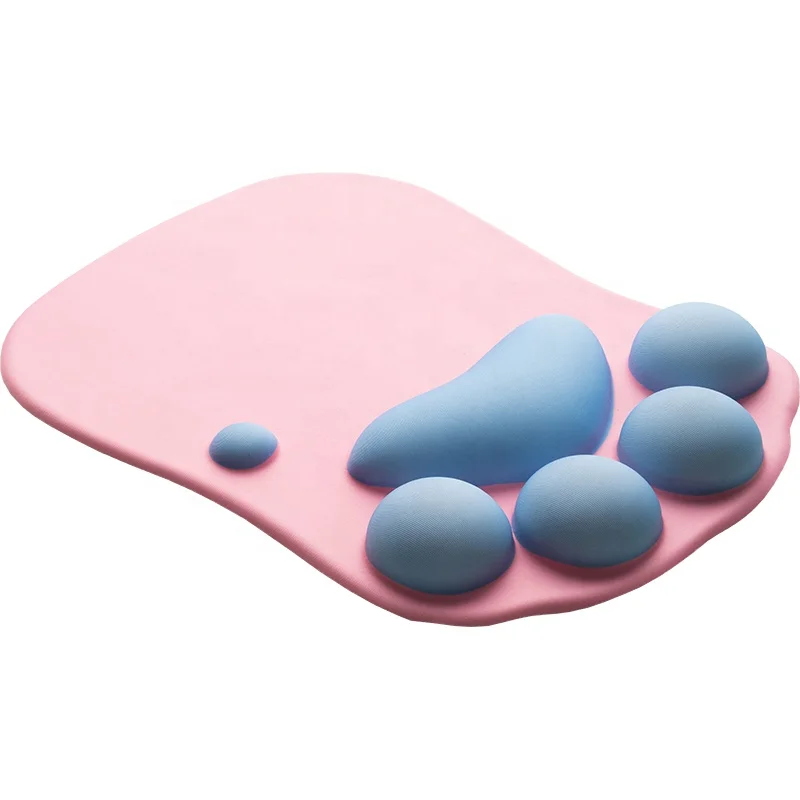 Factory promotion gifts New custom mouse  pad 3d  cat claws paw  anime silicone  wrist pad  gel mouse pad