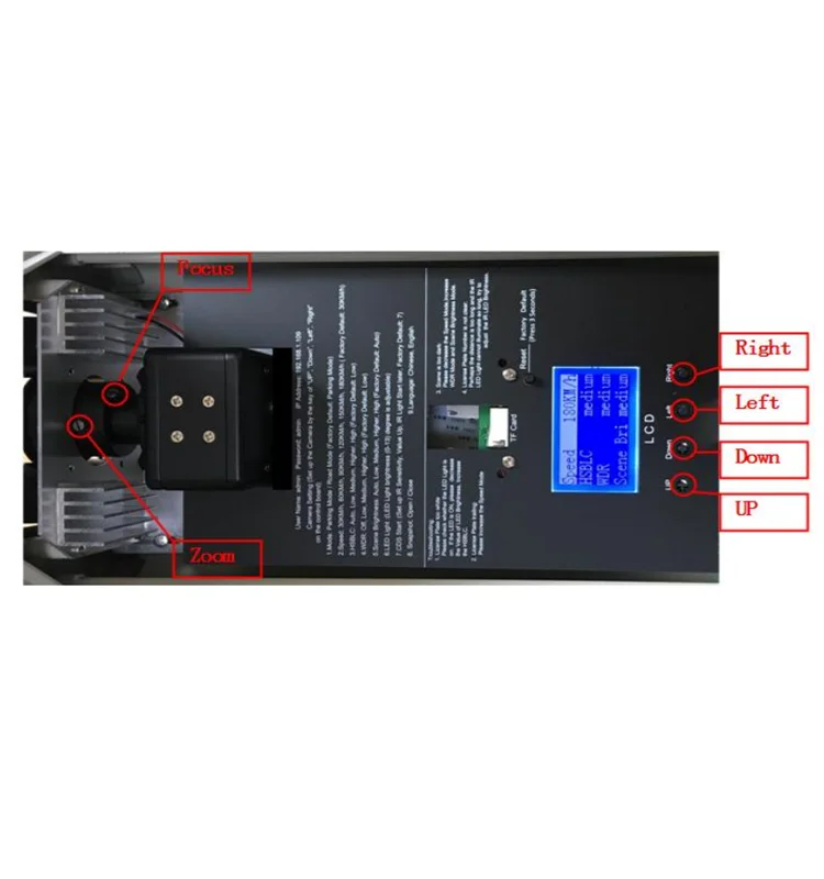 2.0Megapixels H.265 White Light IR Box Network Camera LPR camera ANPR camera camcorder