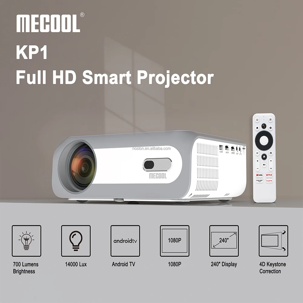 Проектор MECOOL KP1 1080P для домашнего кинотеатра FULL HD 14000 люмен дисплей устройство дома и кино 5 дюймов ЖК-экран