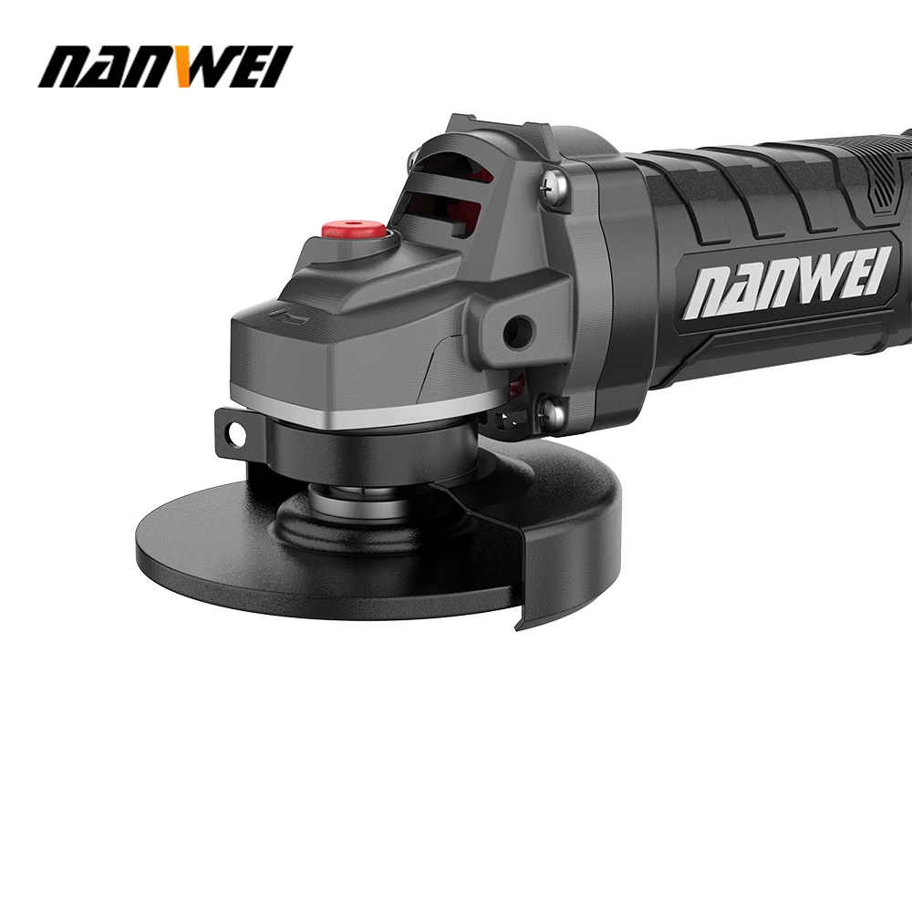 NANWEI Cordless Brushless Angle Grinder M10 7500rpm Max. Variable Cutting Polishing Power Tool 20v Battery Trigger Wood Saw