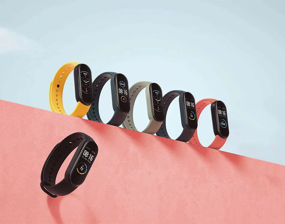  Умные часы MI BAND global original в наборе разных цветов smart mi band