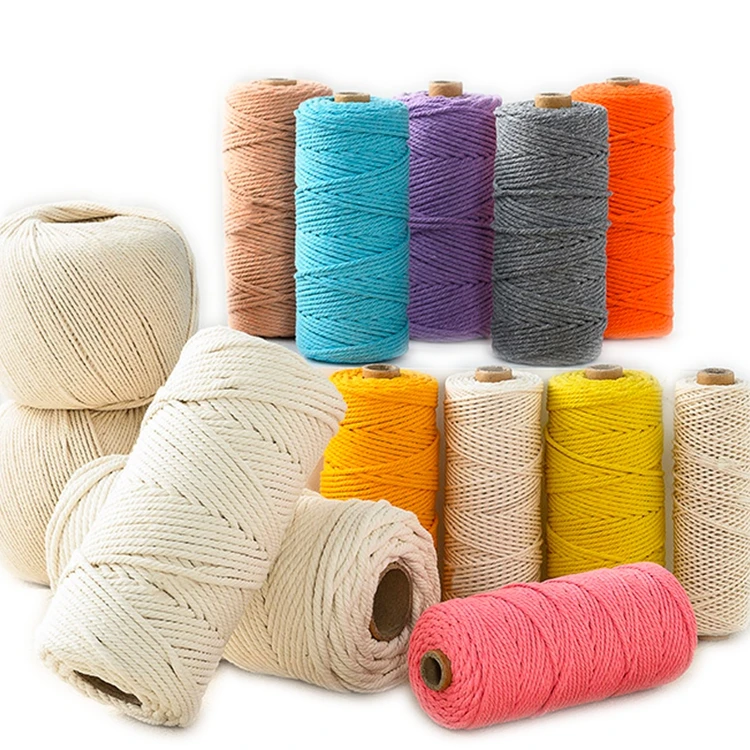 Twisted cotton cord rope macrame 3mm 4mm 5mm cord rope cotton twine ball