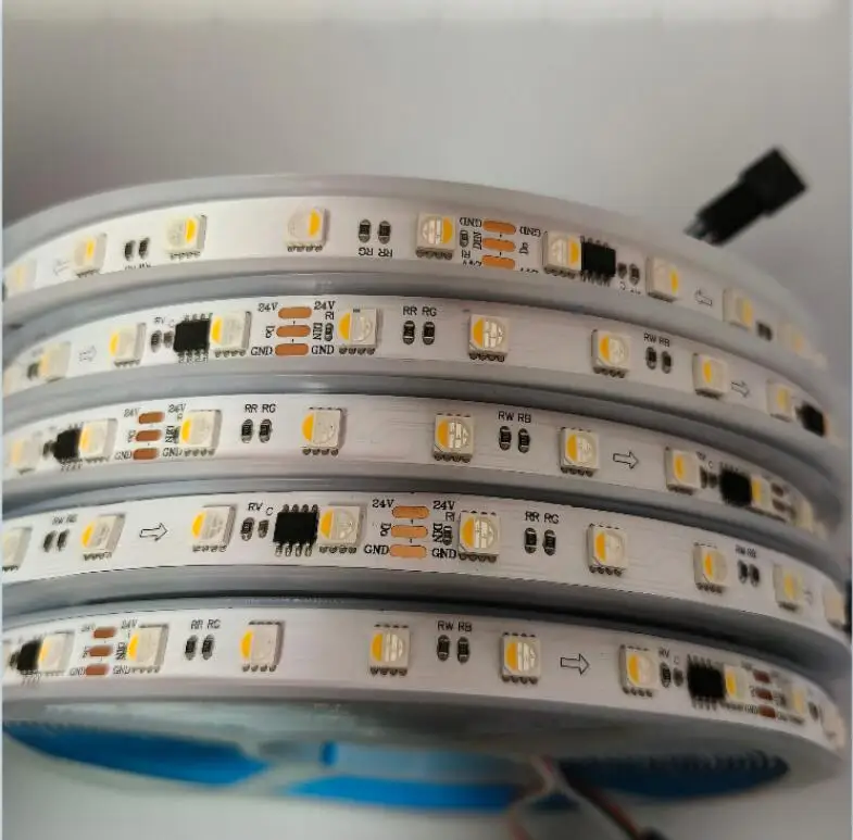 Ws2811 IC RGBW WW светодиодные полосы света 12 В 24 IP65 Водонепроницаемый 4 в 1SMD 5050
