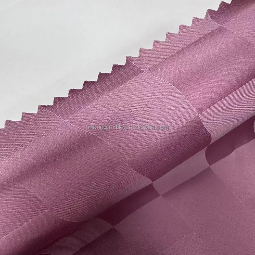 Ripstop Plaid Check Dobby Jacquard Polyester Spandex Imitated Silk Satin Chiffon Fabric For Dress Pajamas Clothing