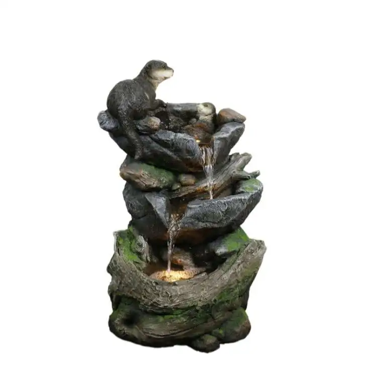 Indoor Rockery Water with mountain spring resin decoration in Garden yard lawn Water tier Ornament Fountain