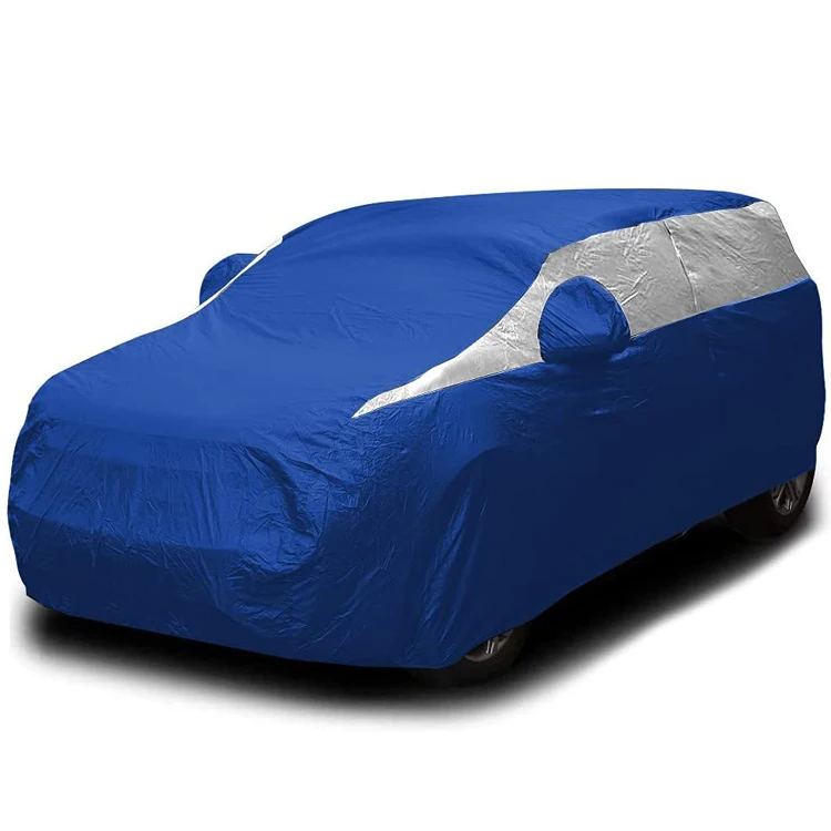 Синий Универсальный компактный SUV Лучший Водонепроницаемый легкий автомобильный чехол с зеркалом держатель боковая молния дверь