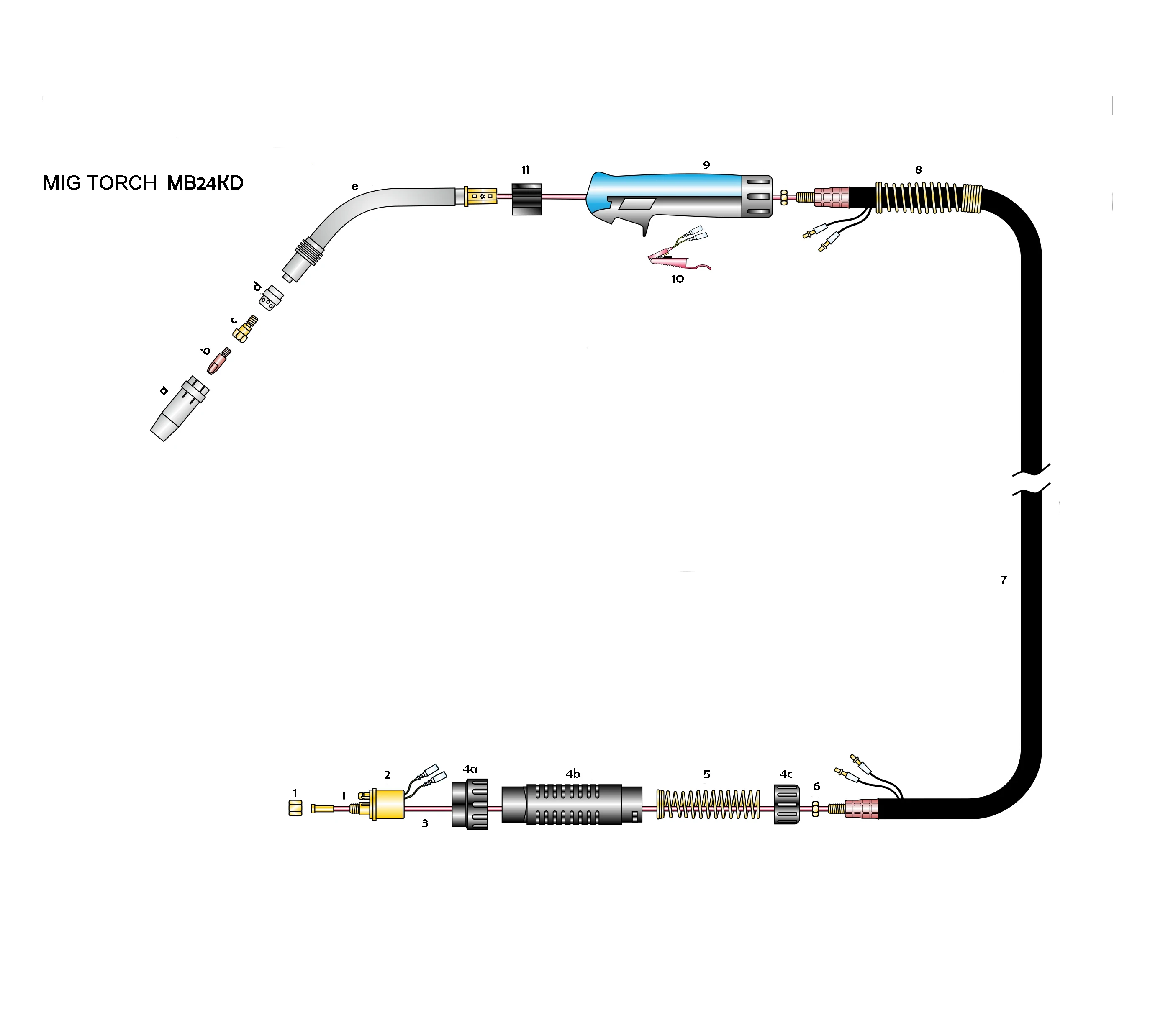  Сварочные горелки Mig Gas Co2 для