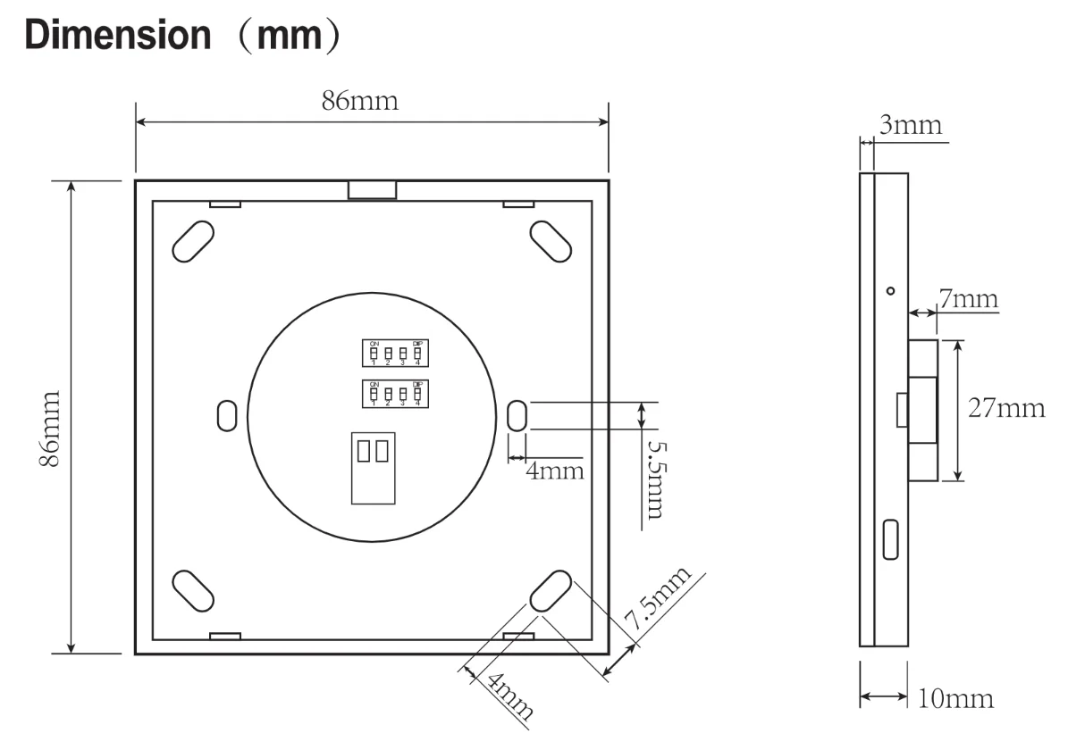 Easy-to-Use LED Dimmer with Button Indicator DALI Color Temperature and Brightness Control
