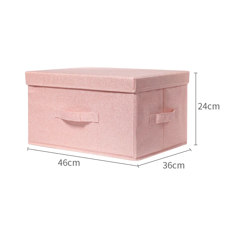 Bicoy  Fabric Foldable Clothing Organizer Luxury Storage Box With Lid Boite De Rangement Caja De Almacenamient