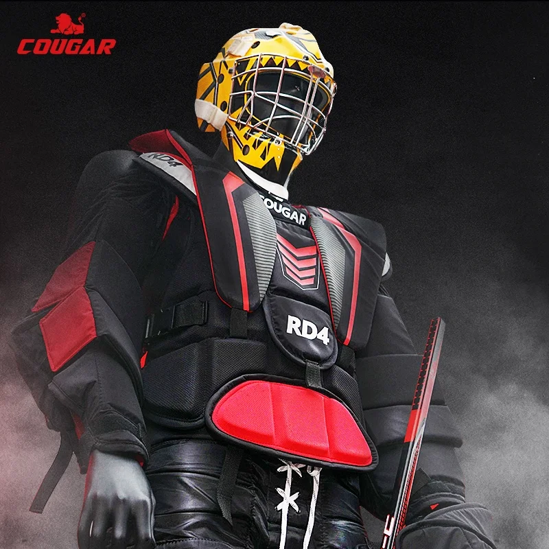 Cougar Factory Hockey Equipment Goalie Pads Athlete Stick Gloves Helmet Inline Roller Skate Ice Field Hockey Player Full Set