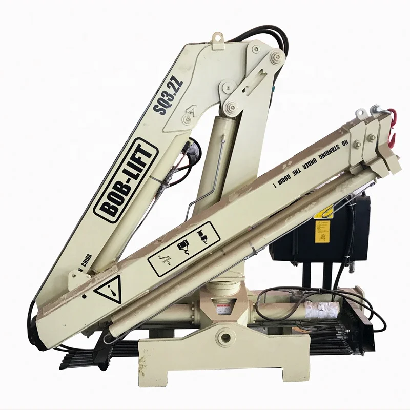 3.2Ton Folding Arm Crane Truck High Quality Truck Mounted crane 3.2Ton Mini Knuckle Truck Crane