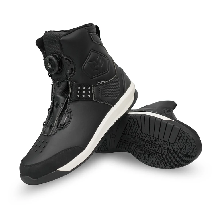 DUHAN 2020 New Styles Fitgo Fast Lacing System Waterproof Motorcycle Brake Shoes