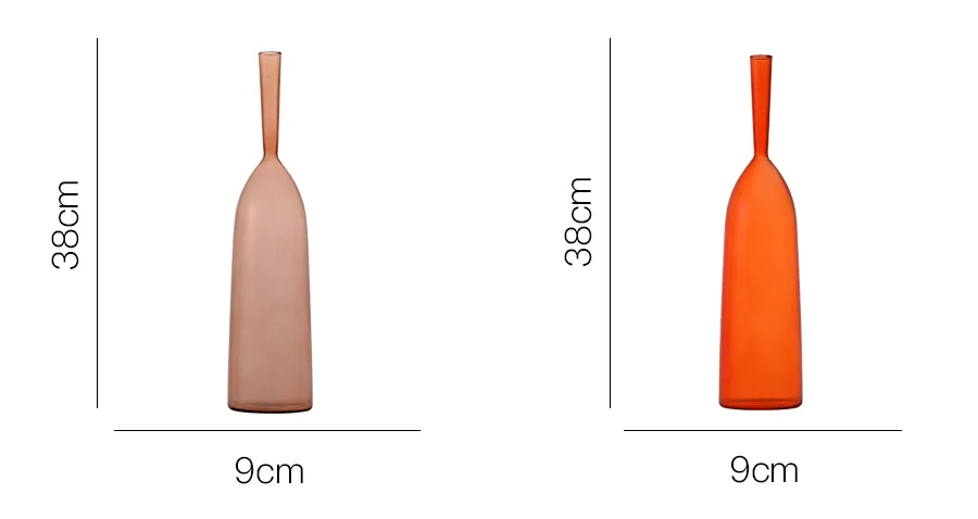 Custom Paint Large Decorative Tall Colored Glass Flask Angelic Bottle Flower Vase for Home Table Office Desktop Decoration