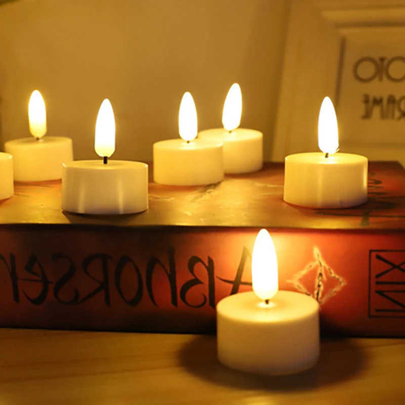 3d Tea coffee shop Cr2032 Battery LED candle  Flashing for pub birthday wedding party