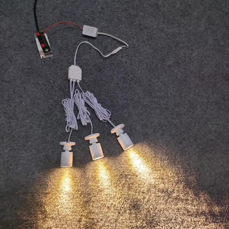 1W 3W Customized 110v-240v Led Mini Spotlight Ceiling Floor Hide High Bright Focus Lamp Spotlight led cabinet light 12v 24v led