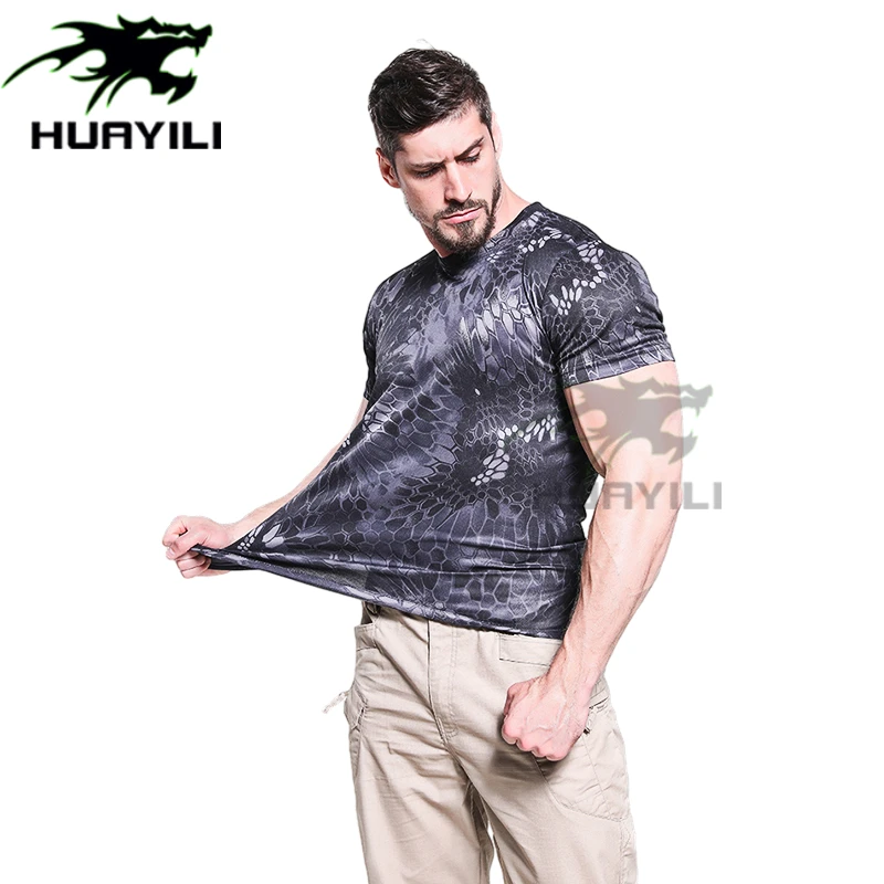 Hot Selling Tactical Camouflage Clothing Wholesale Woodland Camo Style Shirt Men T-shirt