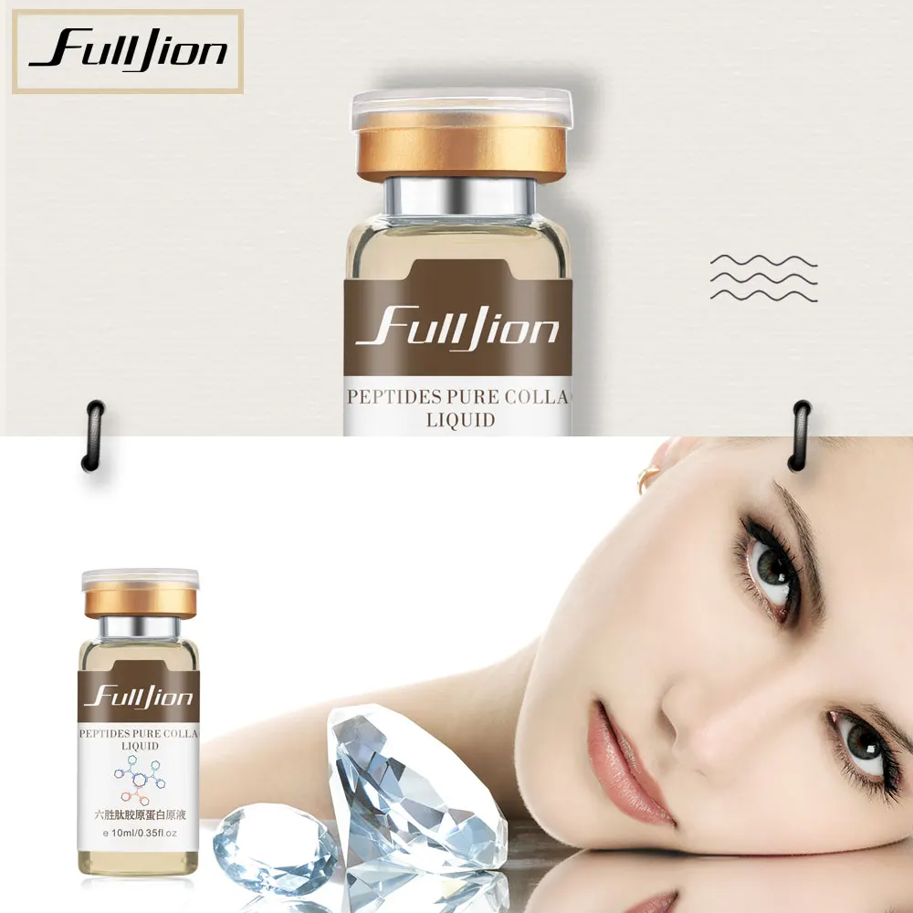 Six Peptides Pure Collagen Protein Liquid Hyaluronic Acid Anti-Wrinkle Anti Aging Face Serum Moisturizer Skin Care