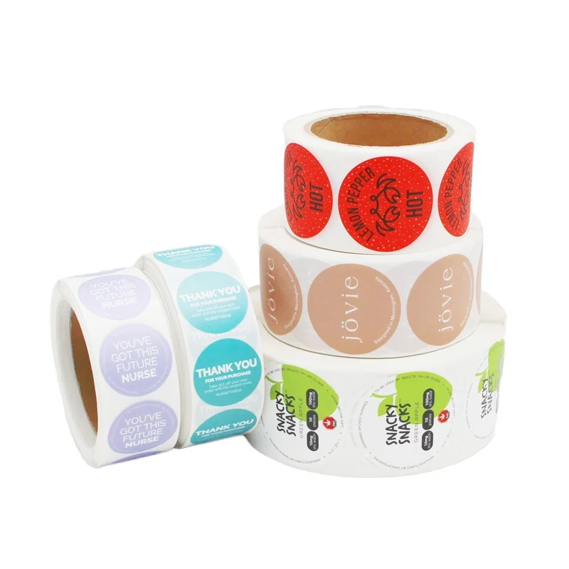 Colorful Printed Factory Direct Custom Wholesale Kraft Paper Roll Waterproof Adhesive Sticker for Self-Printing Packaging Labels