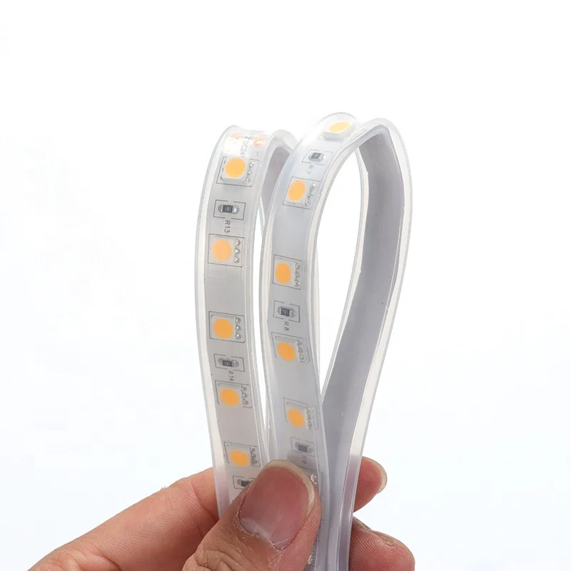 Новые поступления высокая яркость Smd 5050 60 светодиодов/м 3000k 4000k 6500k двойная белая светодиодная лента 12 В 24 Cct настраиваемая