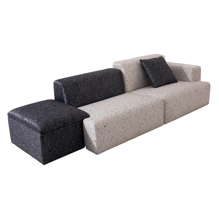 Living Room Furniture Fabric Patchwork Modular Sofa Set with pillows