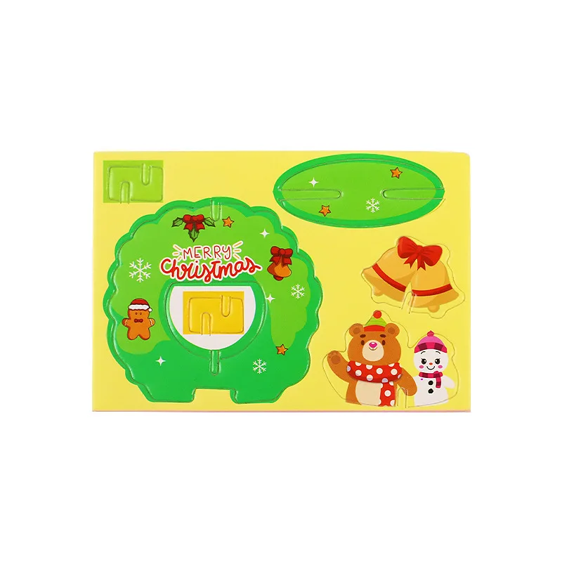 Paper wholesale Christmas theme atmosphere decorations Christmas jigsaw puzzle DIY foam 3d jigsaw puzzle