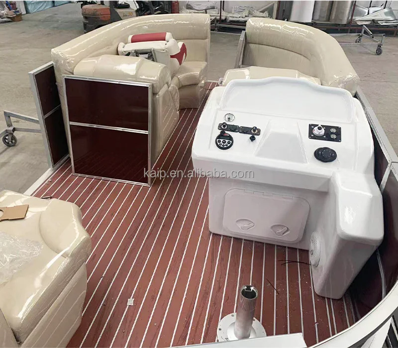 China Mini Luxury Aluminum Fishing yacht pontoon boat for sale 2 Person Floating Deck Fishing Mini Pontoon Boats for sale