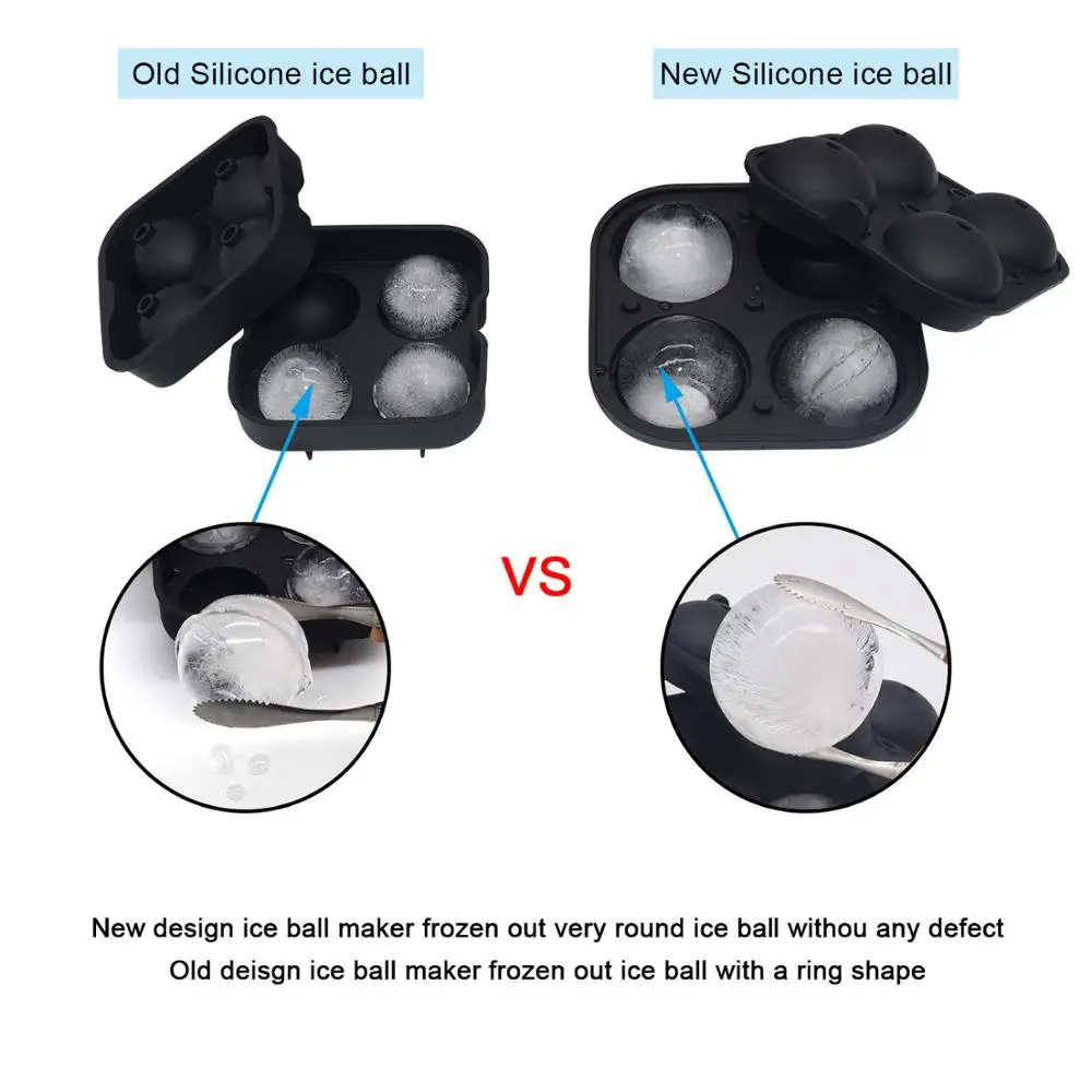 Оптовая продажа Большой пищевого класса BPA бесплатно пищевой многоразовые 2,5 дюймов Круглая силиконовая льда ювелирных изделий лоток Сфера чайник Форма для льда мяч