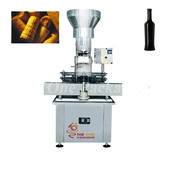 Automatic Wine Spirit Corking Capping Inserting Machine TOCP-40
