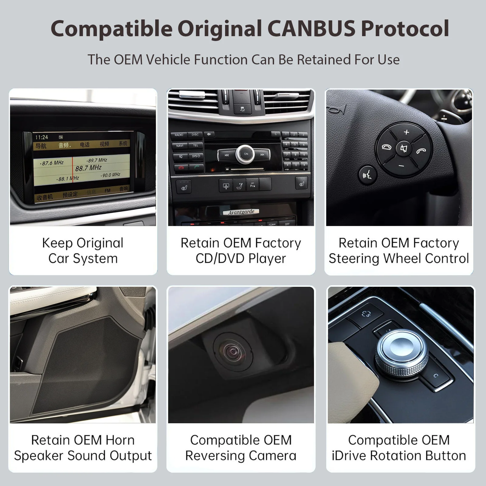 AUTOABC 12.3' Linux screen for Mercedes Benz NTG4.0 NTG4.5 Wireless Carplay Android Auto head unit GLA CLA GLC w204 w212 w176