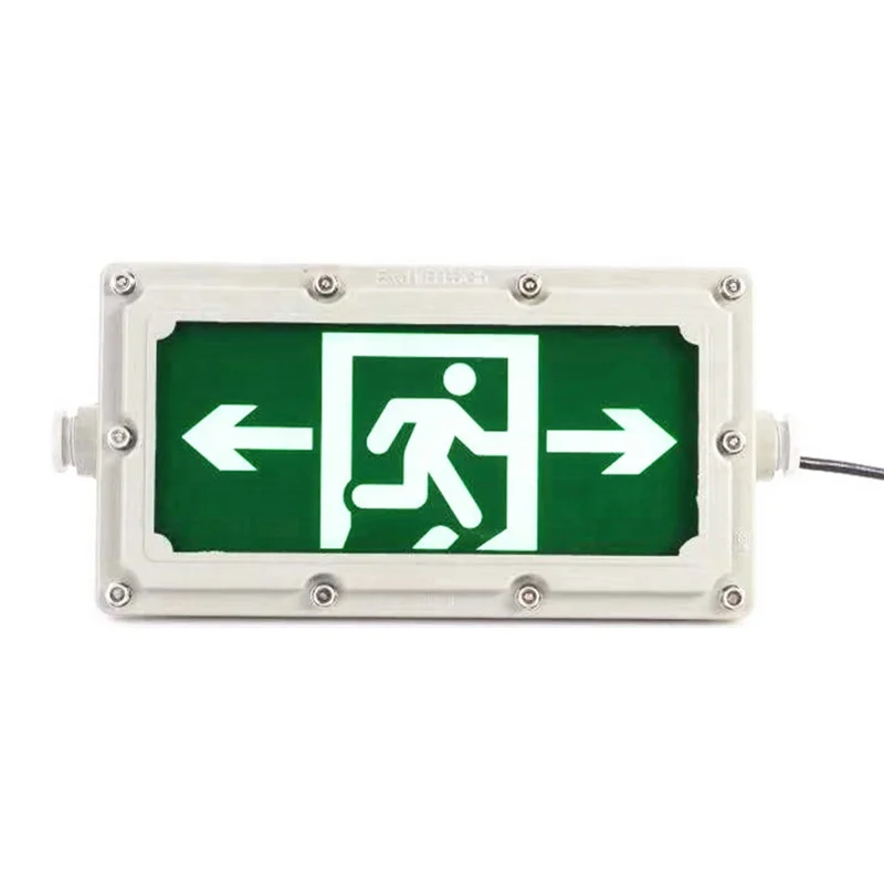Yellow color EX Intelligent fire evacuation sign IP65 emergency explosion proof exit sign light