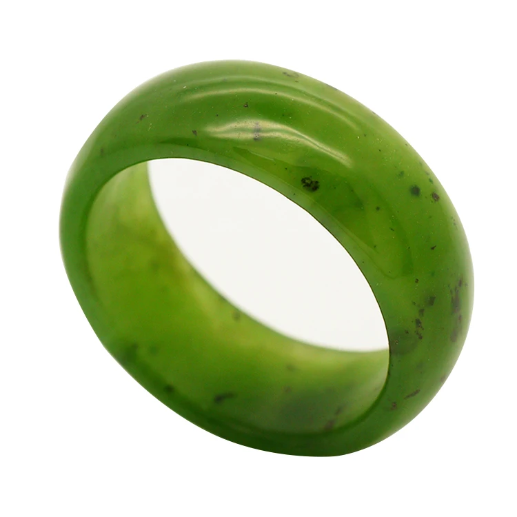 rings jewelry women natural gemstone wholesale green jade ring fashion design jade band ring