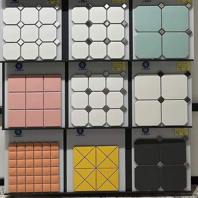 Best Sale OEM custom green mosaic tile glazed square porcelain 300x300 for bathroom and kitchen mosaic tiles