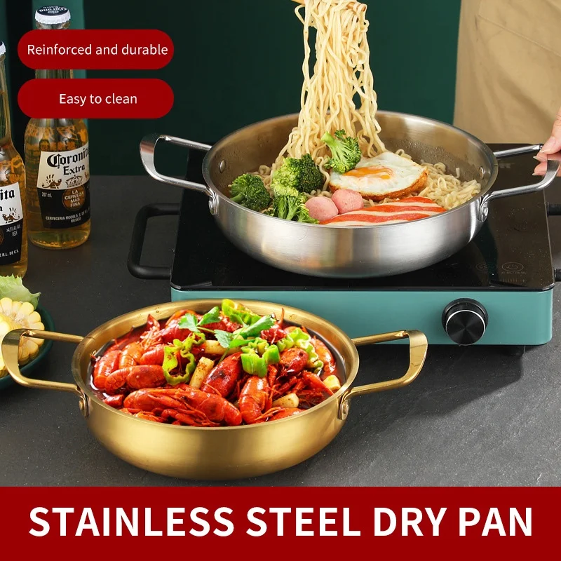 Korean style multi-function stainless steel seafood boil pot restaurant seafood pot non stick sauce pot