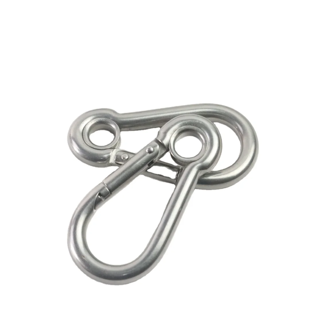 In stock Stainless Steel 316 Carabiner Spring Snap Hook With Eye And Screw