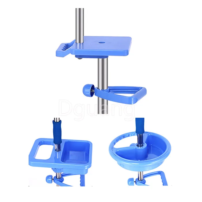 High Quality Stainless Steel Hospital Medical Infusion IV Pole Drip Stand ABS Removable Floor Infusion Support