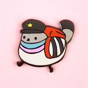 Duck with Umbrella Raincoat custom soft hard enamel lapel pins enamel golf ball markers marker badges metal crafts anime pins