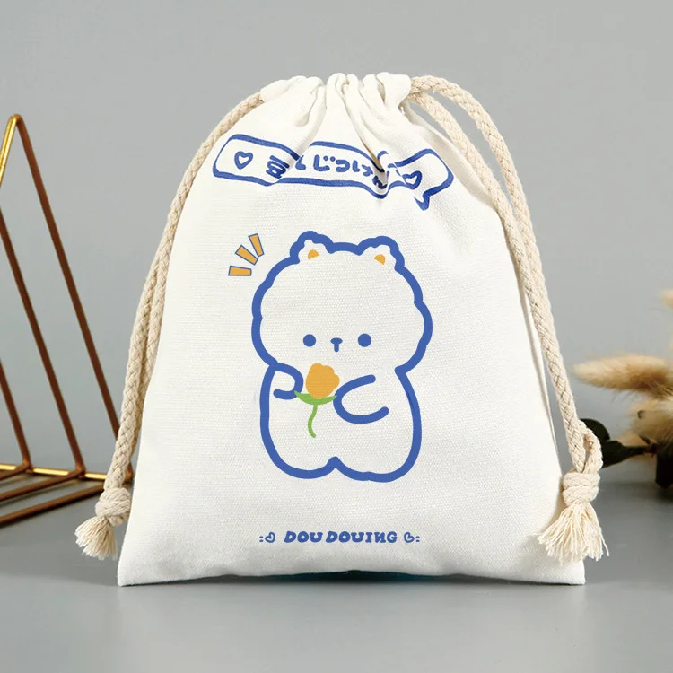 Custom Cotton Muslim Drawstring handbag shoe Dust bag