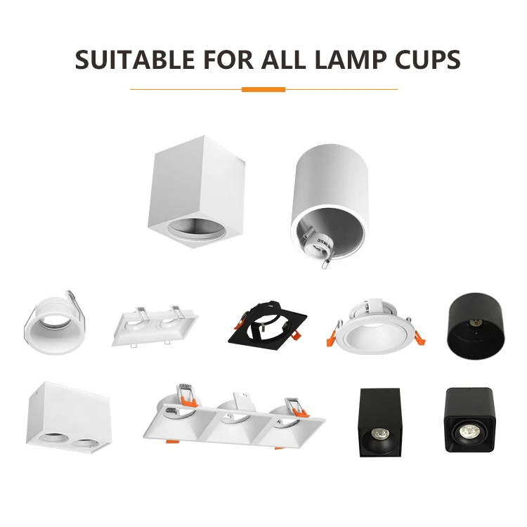 Commercial Lamp Spot Light Square Aluminum Surface Mounted  MR16 GU10 LED Spotlight