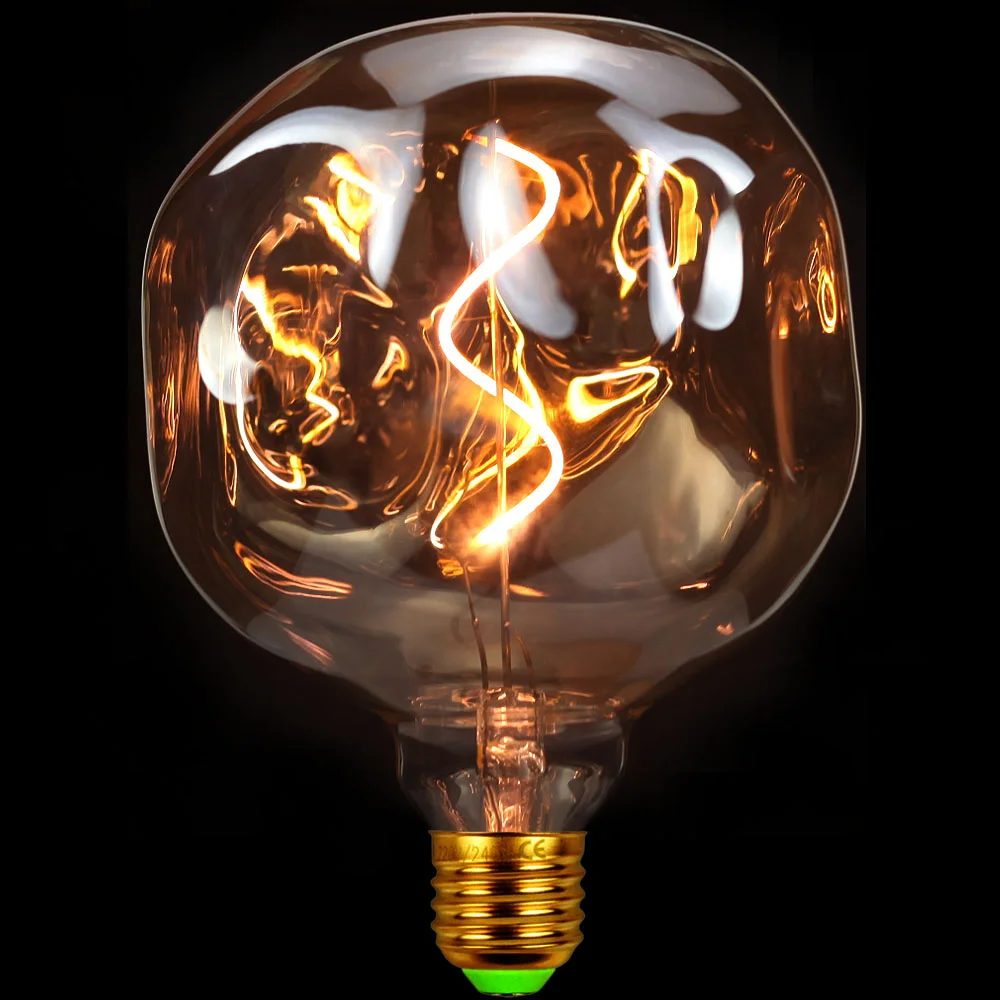 giant  light bulb US EU market smoke glass edison light bulb dimmable alien shape led filament bulb