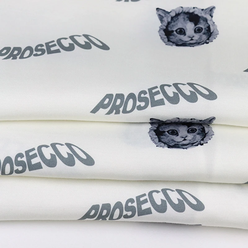 Double Faces Twill Digital Printing 134gsm 56% Viscose 44% Rayon Fabric For Women Dress