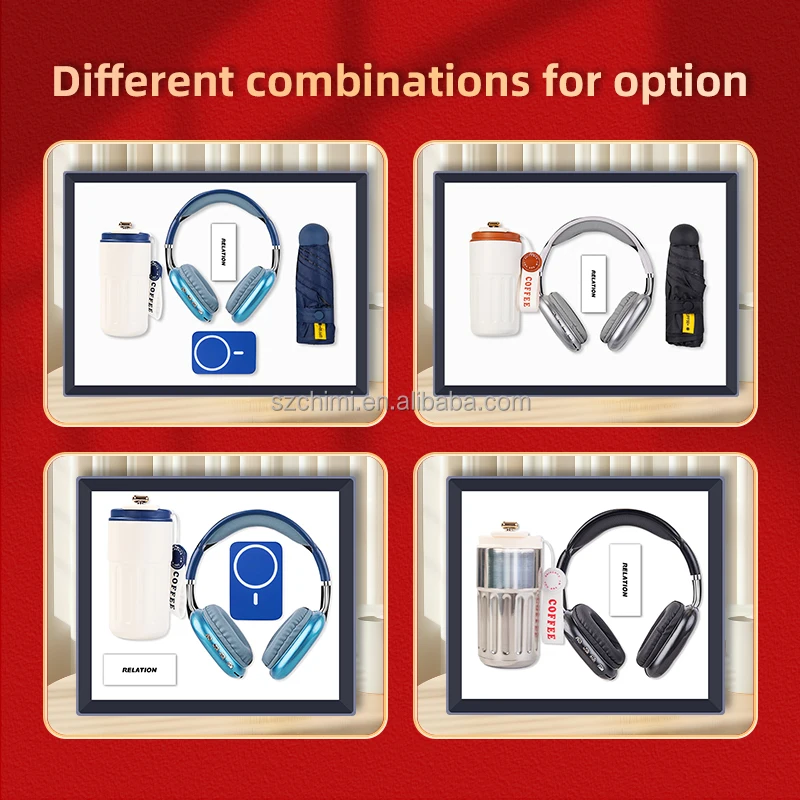 Mug + Headset + Mini Umbrella Produit 2024 New Give Away Office Gifts Corporate Gift Brands for Guests