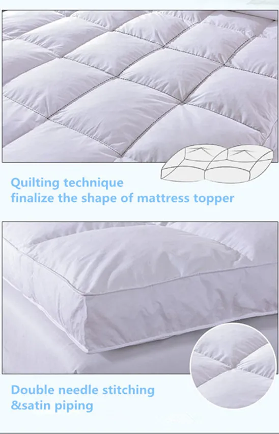 
Twin/Full/Queen/King down and feather and polyester mattress topper 