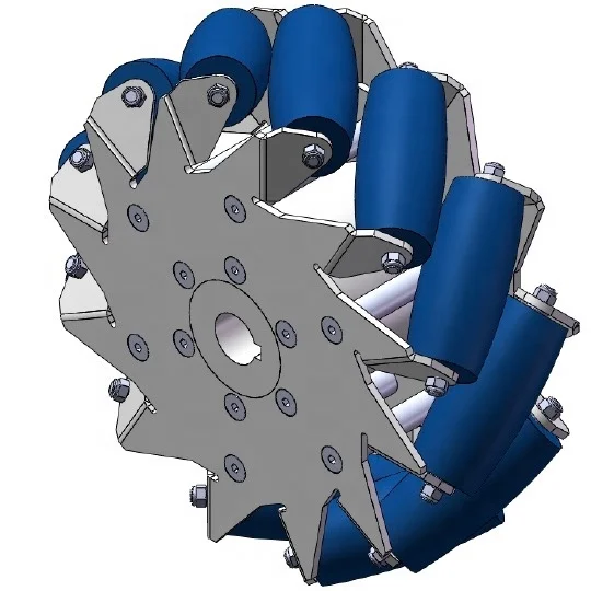 SS all direction industrial mecanum wheel 8 inch 203 mm stainless steel pu material