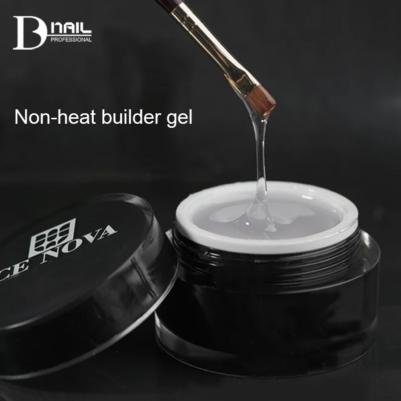 ICE NOVA Non-Heat Gel Builder 15ml Private Label No Heat Brush Sculpting Colors Poly Liquid Extension Gel