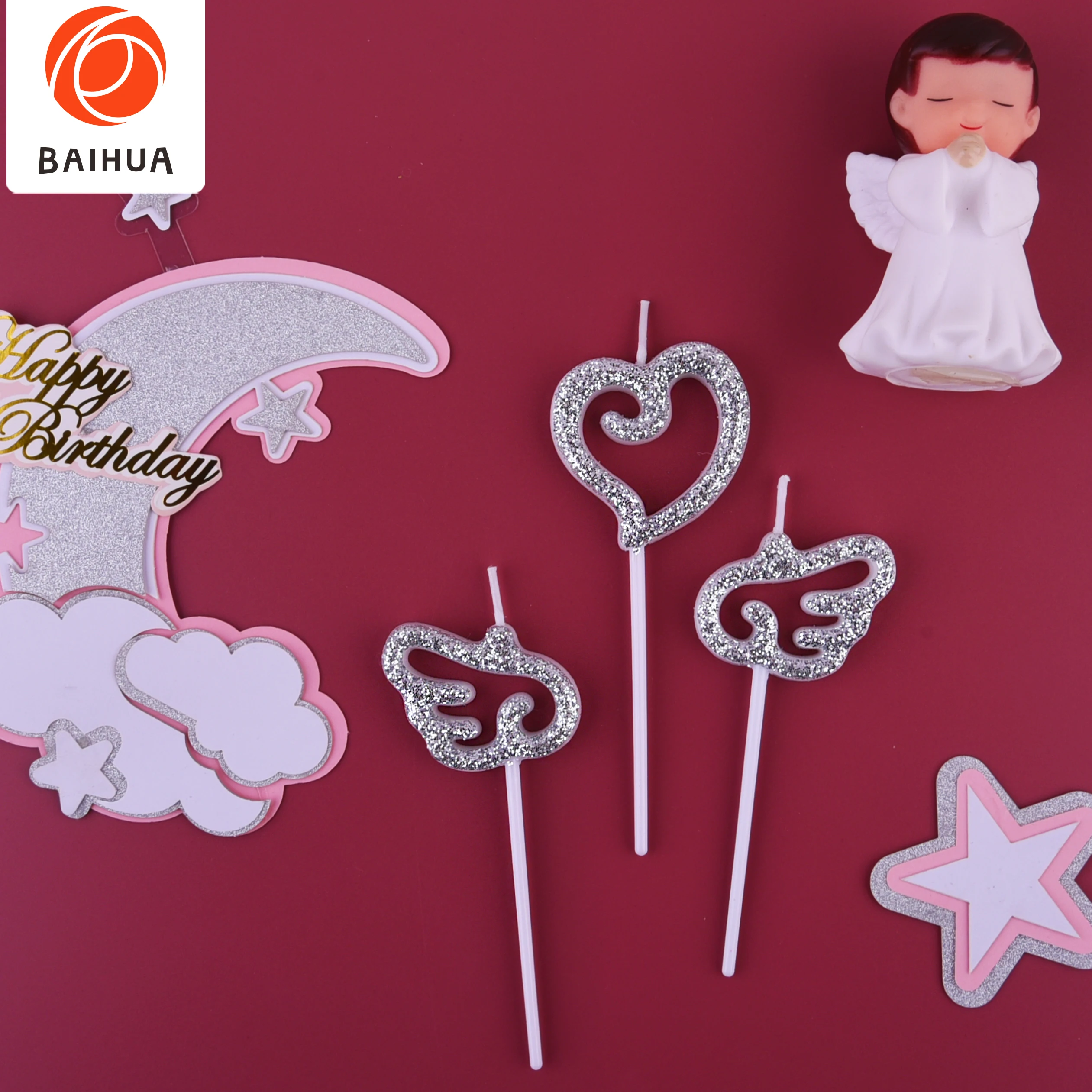 New Design Angel Wings Birthday Candle for kids