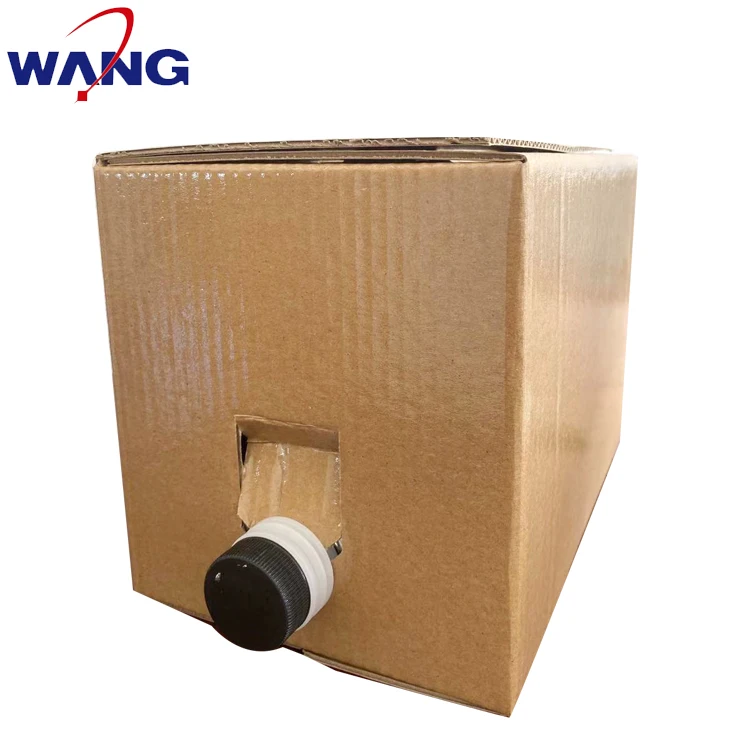 20l foldable paper container liquid carton packaging Wine box with inner bag and faucet